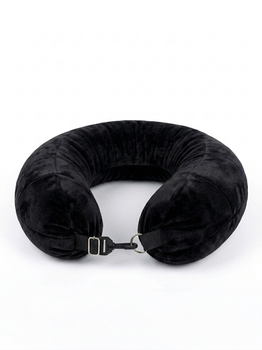 Сумка-подушка для подорожей на шию 79 × 18 см з двома ремінцями чорна (rBPillow-1000)