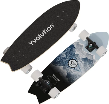Скейтборд Yvolution Fishtail Cruiser 76 см, синий