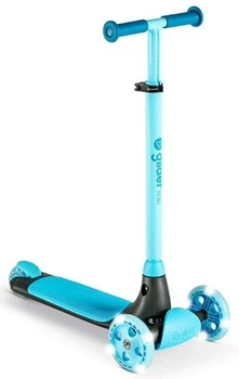 Самокат YVolution YGlider KIWI 120х70 мм синий LED-подсветка 2,9 кг для детей 3-10 лет