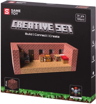 Магнитный конструктор Creative Set Brick House 100 элементов пластик разноцветный