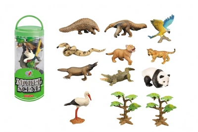Набор фигурок животных Dino Toys в тубусе, 12 элементов