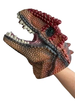 Іграшка на руку Динозавр червоно-коричневий Dino Toys
