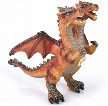 Фигурка Дракон двухголовый Dino Toys со звуком, коричневый