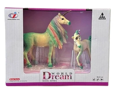 Набор фигурок единорогов Лесная мечта, Dino Toys, 2 шт, зеленый