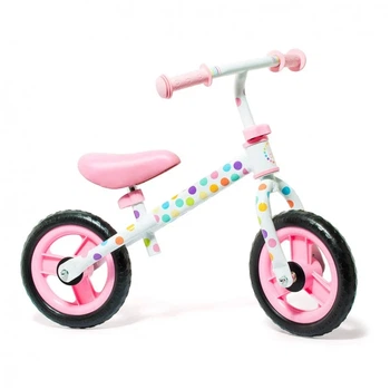 Беговел детский Molto Minibike, розовый, в горошек