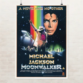 Постер Майкл Джексон, Michael Jackson, Moonwalker, декор в кімнату меломана, A3 42×30 см (id3456)