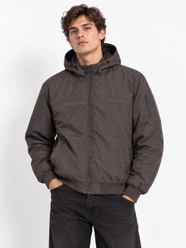 Чоловіча демісезонна куртка хакі з капюшоном (263314) 3XL