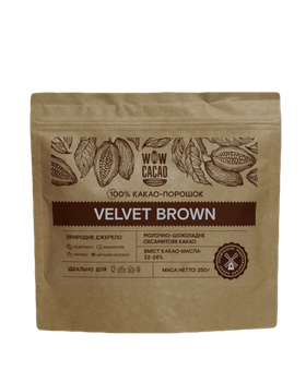Какао порошок WOW CACAO 100% Velvet Brown 250 г (18052502)