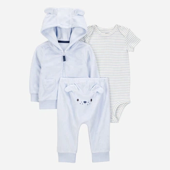 Детский комплект (кофта + боди + штанишки) для мальчика Carter's 256925540 56-62 см Голубой (1159853299)