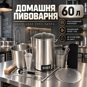 Домашня пивоварня 60 л з чилером