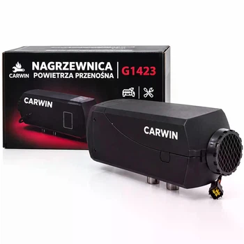 Автономный дизельный тепловой обогреватель CARWIN G1423 9 кВт 12/24 В с дистанционным управлением и адаптером для автомобиля и помещений.
