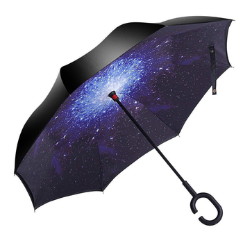 Зонт обратного сложения Up-Brella механический, Звездное небо
