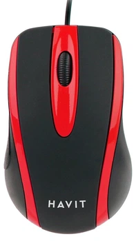 Дротова миша Havit HV-MS753 USB Black/Red