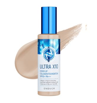 Увлажняющий тональный крем Enough Ultra X10 Cover Up Collagen Foundation SPF50+ PA +++ - 21, 100 мл