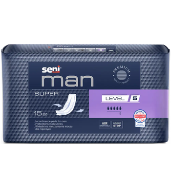 Урологічні прокладки Seni Man Super Level 5, 15 шт (5 краплі) (5900516802325)