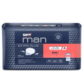 Урологічні прокладки Seni Man Extra Plus Level 4, 15 шт (4 краплі) (5900516801687)