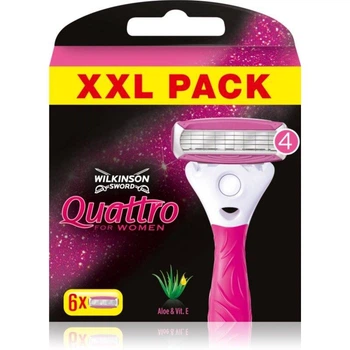 Набор женских бритвенных станков Wilkinson Sword Quattro For Women Sensitive, 6 штук