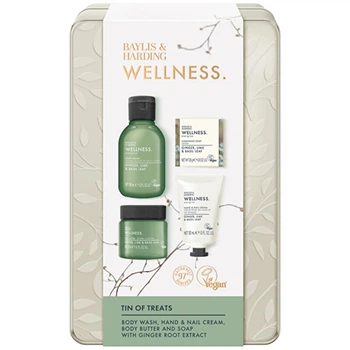 Подарунковий набір засобів для догляду за тілом Baylis & Harding Wellness Tin Of Treats Ginger, Lime & Basil