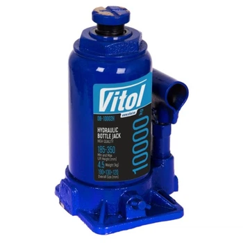 Домкрат Vitol DB-10002H/JX105S, телескопический, гидравлический, 10т, min 190мм, max 350мм (DB-10002H) VITOL DB-10002H 1081473