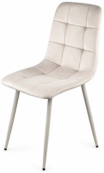 Стул/кресло на кухню PM-003 Perfect Home Беж с белыми ножками Польша Sic Velluto 2 Beige
