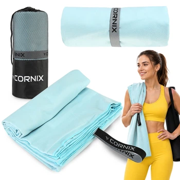 Спортивное полотенце Cornix 180 x 100 см из микрофибры XR-0560 Sky Blue