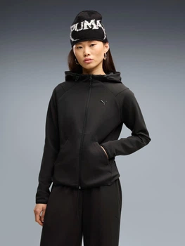 Толстовка на блискавці з капюшоном жіноча Puma 694039-01 XS Чорна (4070033455753)
