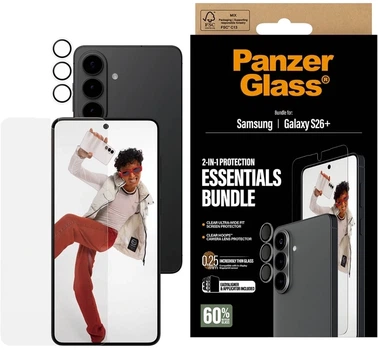 Zestaw PanzerGlass Hoops 2-in-1 Pack do Samsung Galaxy S26 Plus szkło hartowane + szkło do obiektywów (5715685034572)