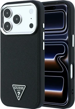 Чохол для смартфона Guess Grained Triangle Logo MagSafe для Apple iPhone 18 Pro / Apple iPhone 17 Pro Black (3666339654740)