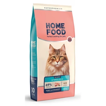 Корм для кастрованих котів та стерилізованих кішок Home Food з кроликом та журавлиною 10кг