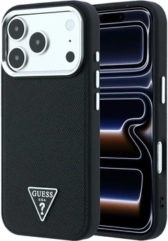 Чохол для смартфона Guess Grained Triangle Logo MagSafe для Apple iPhone 18 Pro Max / Apple iPhone 17 Pro Max Black (3666339654757)