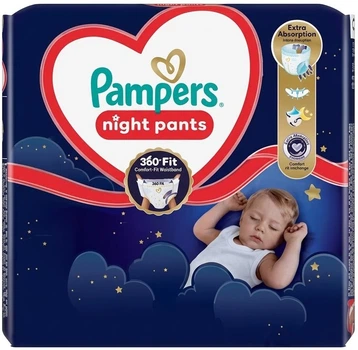 Підгузки-трусики Pampers Night Pants Розмір 4 Maxi 104 шт. (8006530320559)