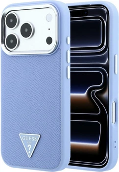 Чохол для смартфона Guess Grained Triangle Logo MagSafe для Apple iPhone 18 Pro Max / Apple iPhone 17 Pro Max Blue (3666339654870)
