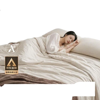 MUJI × JDear JD Collaboration Ma Shang Series Натуральна бавовна/льон Літня ковдра, яку можна прати в пральній машині, клас А, антибактеріальна, 200*230 см