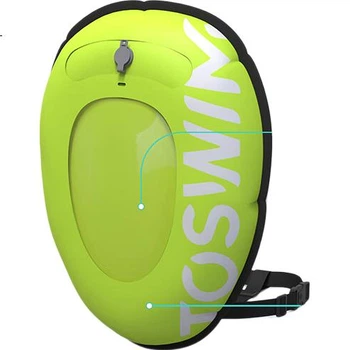 Плавательный круг TOSWIM12L с подушками безопасности, надувной маркер для плавания на открытом воздухе, спасательное устройство для летнего купания, имитация стрекотания цикад.