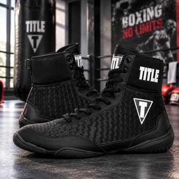 Боксерки профессиональные для бокса и единоборств TITLE Boxing Легкие, дышащие, нескользящие Размер 41 (26.5см)