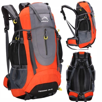 Туристический рюкзак Springos 70 л CS0128 Black/Grey/Orange