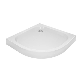 Душевой поддон Kapielka ST90x90x14 низкий, полукруглый, диаметр слива 52 мм Lidz