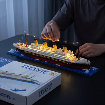 Конструктор Титанік великий лайнер Titanic з 1855 деталей 32 см з ABS пластику – розвивальний набір для дітей