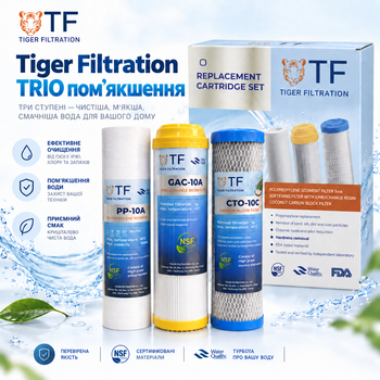 Комплект картриджей Tiger Filtration TRIO умягчение