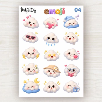 Стикеры наклейки Emoji 04 "Тучки"