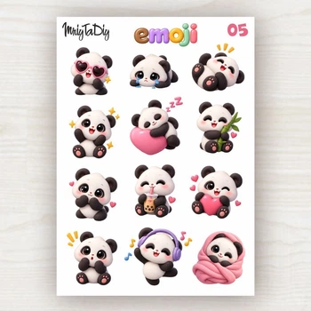 Стикеры наклейки Emoji 05 "Панда"