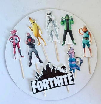 Набір кондитерських прикрас на торт цукрові мастичні топери "Fortnite"
