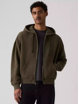 Толстовка на молнии мужская Levi`s 606665717 2XL Зеленая (1162680249)