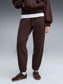 Спортивні штани на флісі жіночі Puma HER Comfort Pants FL CL 69403233 M Коричневі (4070033338667)