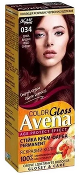 Стійка крем-фарба для волосся Avena Color Gloss No034 Дика вишня