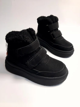Зимние ботинки для девочки Bi&Ki 60180 A black черные р.35-23 см