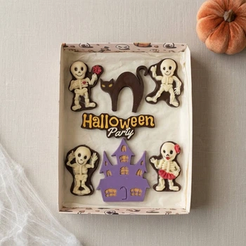 Шоколадный набор «Halloween Party» со скелетами на Хэллоуин ручной работы