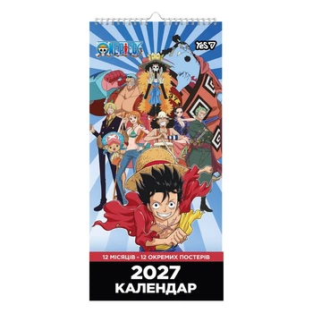Календарь-постер настенный Yes 2027 One Piece, 20х40 см (270259)
