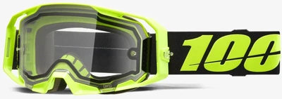 Очки-маска Ride 100% ARmatic Enduro неоново-жовті, линза двойная прозрачная