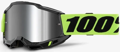 Маска мотокроссовая 100% Accuri 2 Neon Yellow линза серебряная anti-fog широкое поле зрения